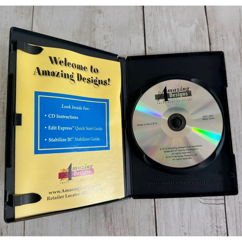 Amazing Designs Witty Owls Embroidery Designs Classic 4x4 5x7 CD ~ ADC-260